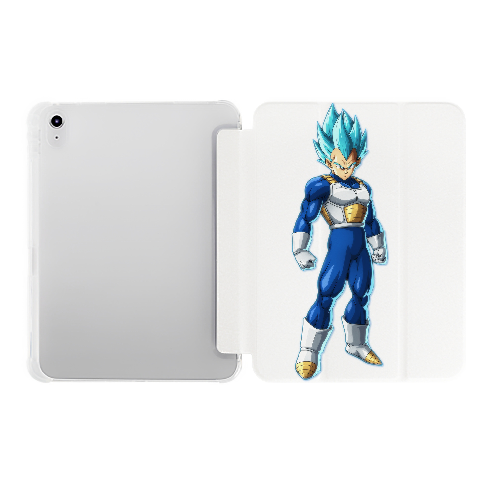 （画像用） ドラゴンボール ベジータ四世（Bejīta Yonsei）DRAGON BALL Vegeta IV IPad ケース ペン収納付き 三つ折りスタンド PUレザー×シリコン 対応機種9.5/10.5/10.9インチ
